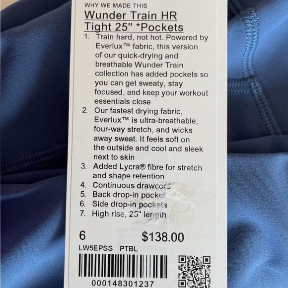 Lululemon Wunder Train High-Rise Tight with Pockets 25" - Picture 3 of 3